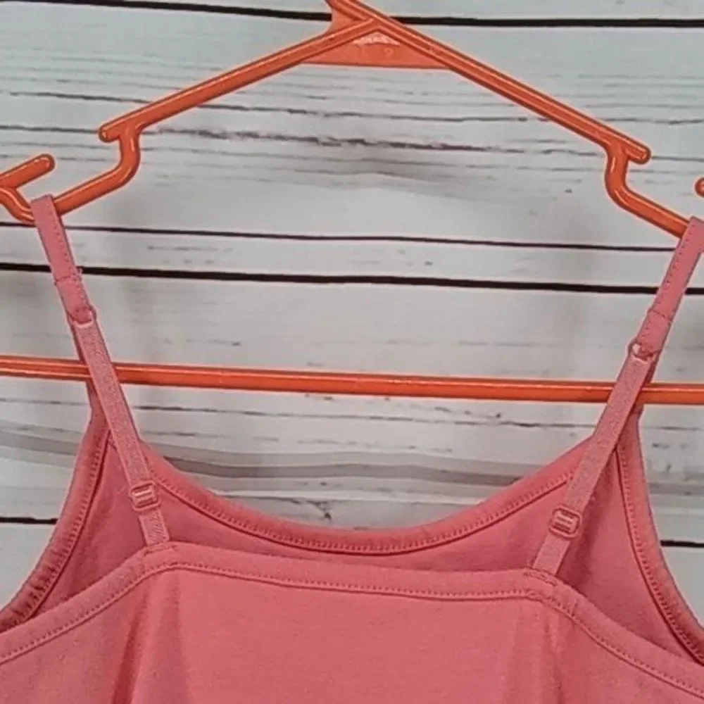 Justice Coral Girl's built in bra sz 8 Tank‎ Top